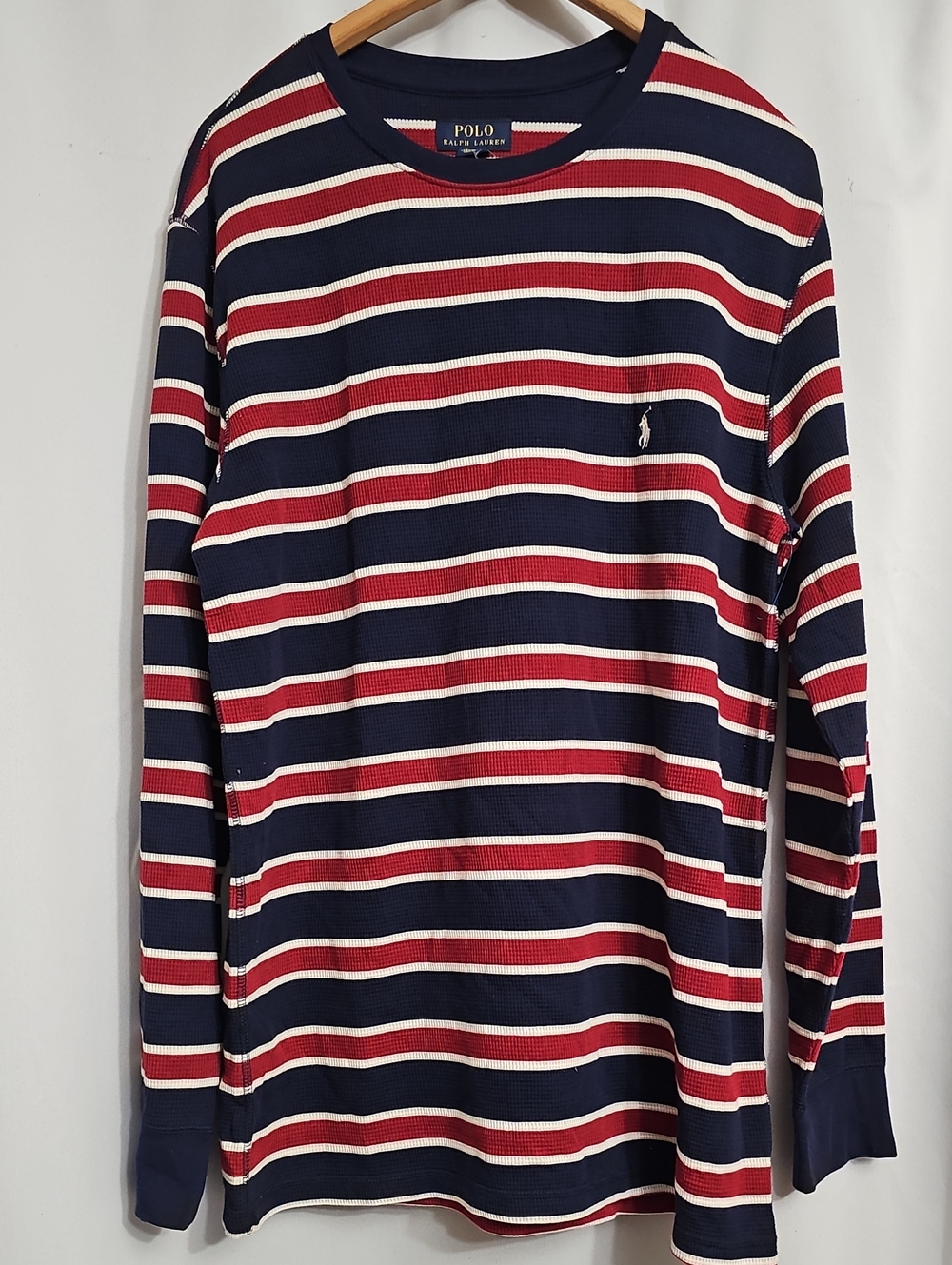 Polo Ralph Lauren Striped Waffle Knit Thermal Sleepwear Shirt Men's XL NWT